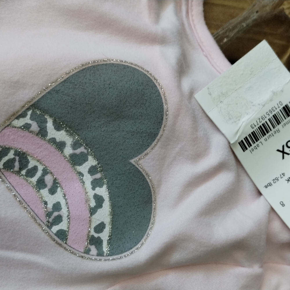 Pink and gray soft to the touch long sleeve dress